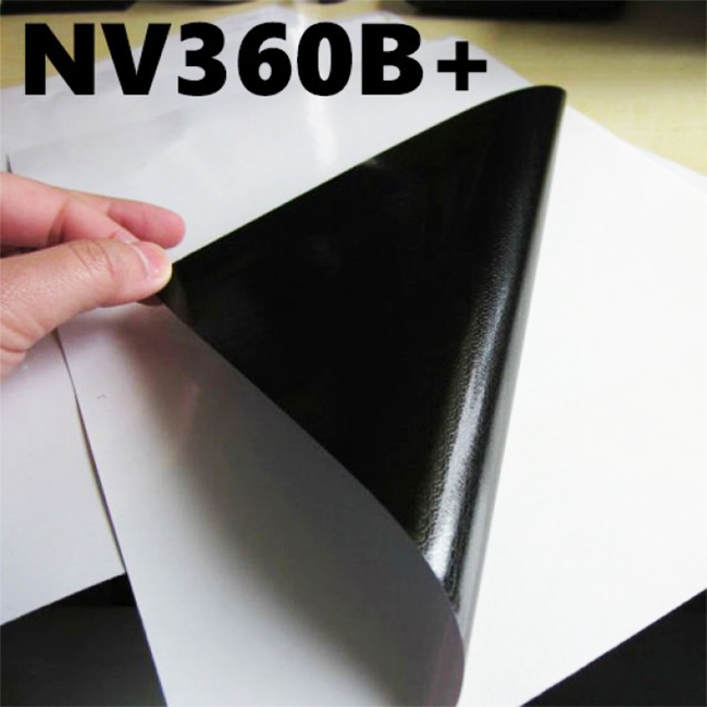 Blockout Black Adhesive Glossy White Solvent Print PVC Vinyl