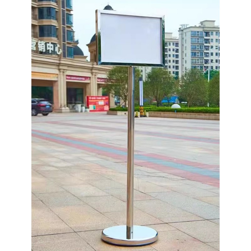 A3 Landscape Sign Stand - Silver (B)