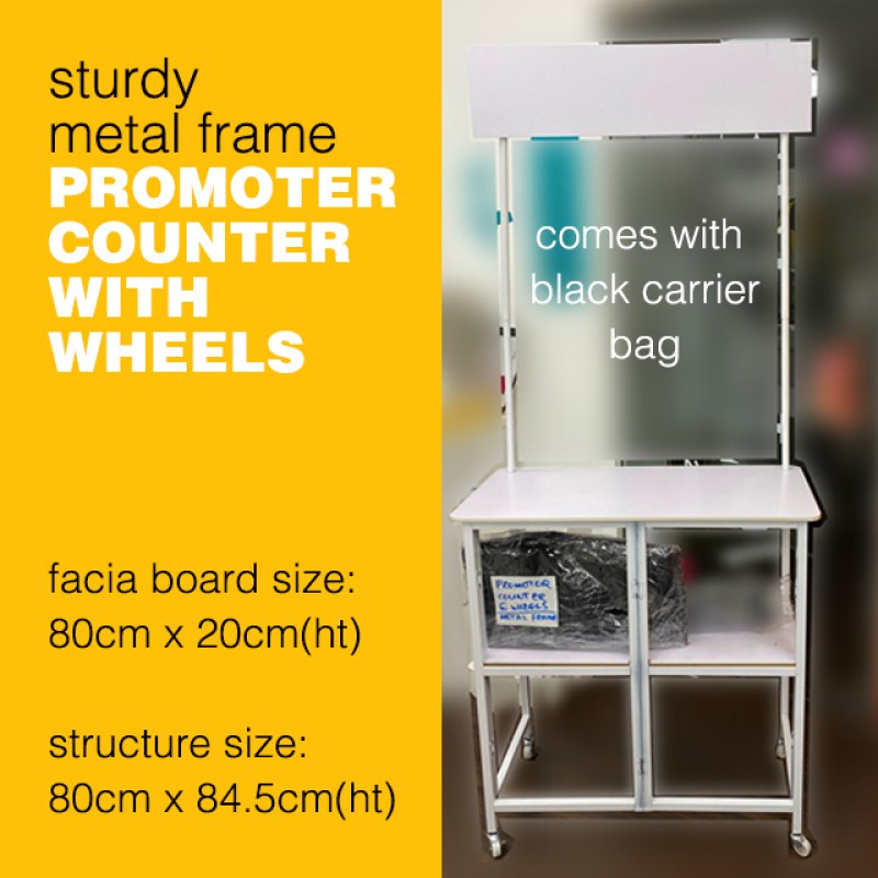 Promoter Counter with Wheels - Metal Frame