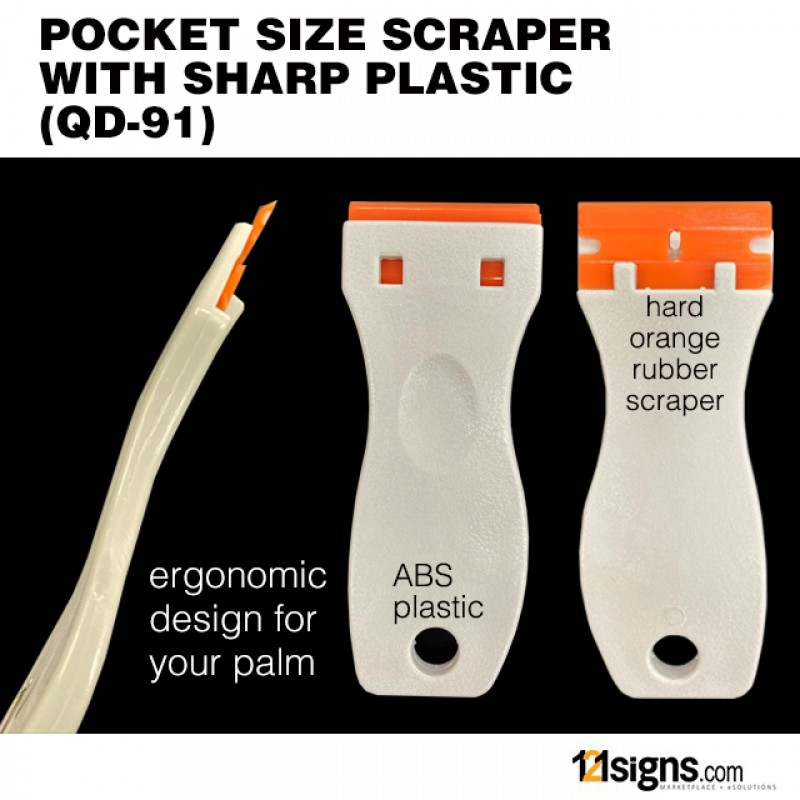 Pocket Size Scraper with Sharp Plastic (QD-91)