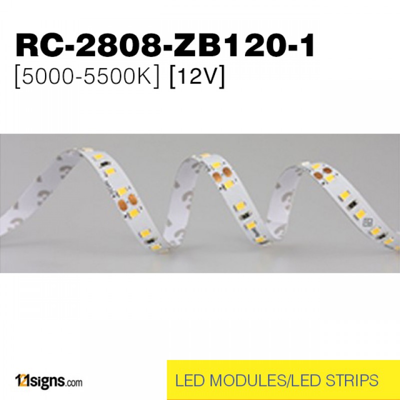 LED Strip (RC-2808-ZB120-1) [5000-5500K] [12V] (1roll=5meters) 
