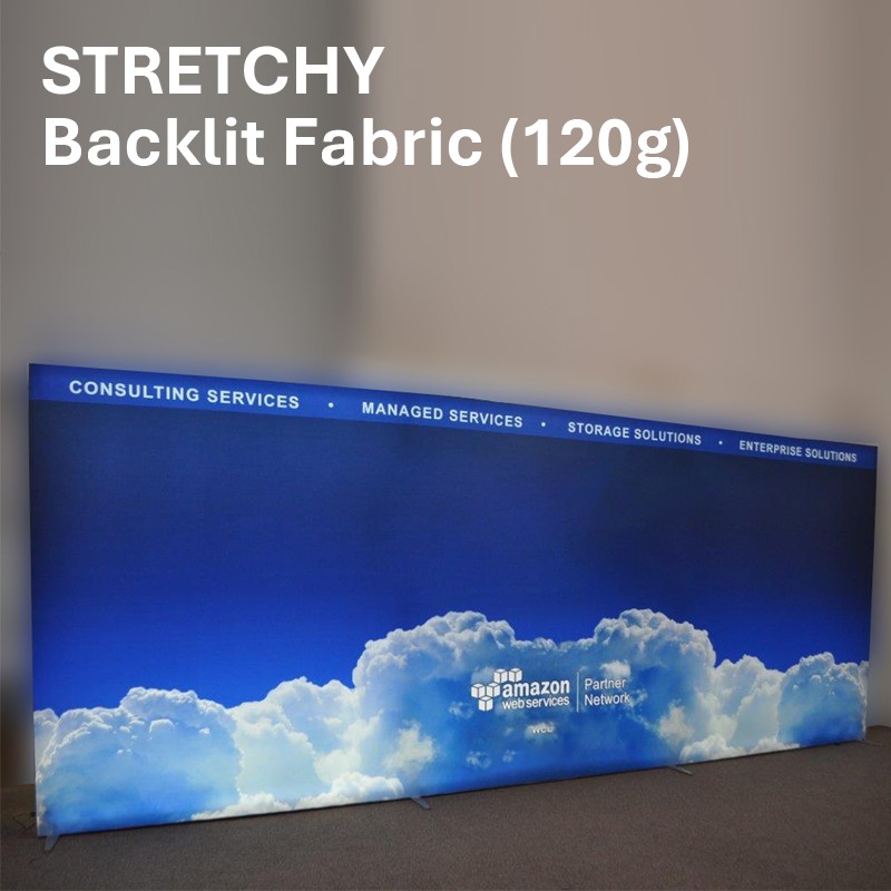 STRETCHY Backlit Fabric (120g) [ZZ-10-2] - [UV ONLY] - 3.2M x 50yards