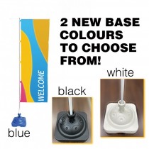 Outdoor Water-Based Flag Pole Stand - White (Up to 3M)