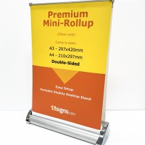 Mini Roll Up - Silver - A4 Double-Sided