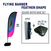 Fly-Flag Banner - FEATHER - SQUARE Water Base Set
