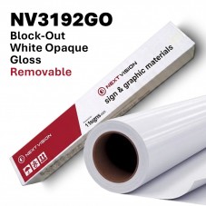 NV™ Block-Out Vinyl Sticker (White Opaque Removable) (NV3192GO) - Glossy