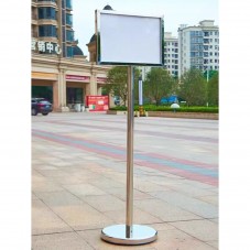 A3 Landscape Sign Stand - Silver (B)