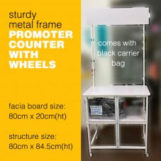 Promoter Counter with Wheels - Metal Frame