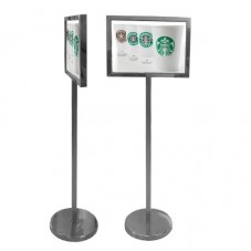 A3 Landscape Sign Stand - Silver (B)