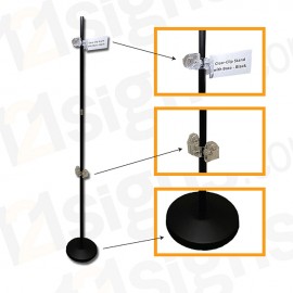 Clear-Clip Stand with Base - Black