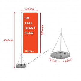 Giant Flag - 5m (Water Base)