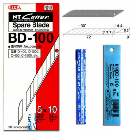 NT Cutter Spare Blade - BD-100 (1box=50pcs)