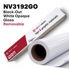 NV™ Block-Out Vinyl Sticker (White Opaque Removable) (NV3192GO) - Glossy