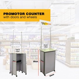 Promotor Counter with Wheels & Door