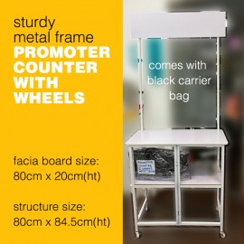 Promoter Counter with Wheels - Metal Frame