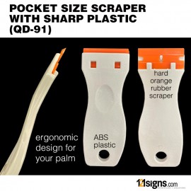 Pocket Size Scraper with Sharp Plastic (QD-91)
